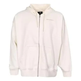 Oversized mikina s kapucí a celopropínacím zipem, asijské velikosti „Off White“ Oversized mikina s kapucí a celopropínacím zipem, asijské velikosti „Off White“