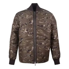 Páková bundy s potiskem Camo a stojáčkem, asijské velikosti „Camo Green“ Páková bundy s potiskem Camo a stojáčkem, asijské velikosti „Camo Green“
