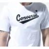 Pánská bílá košile s krátkým rukávem Converse Classic Alphabet Pattern