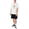 Pánské bílé tričko Converse Skeleton Printing Knit s kulatým výstřihem a krátkými rukávy