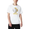 Pánské bílé tričko Converse Skeleton Printing Knit s kulatým výstřihem a krátkými rukávy