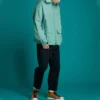 Pánská ležérní bundy s kapucí a kapsami Converse, modrá
