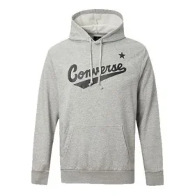 Pánská mikina s kapucí a stahovací šňůrkou Converse Alphabet Logo Printing, šedá Pánská mikina s kapucí a stahovací šňůrkou Converse Alphabet Logo Printing, šedá