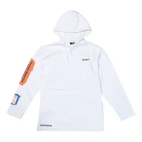 Pánská mikina s kapucí Converse x Rokit Crossover Back s velkým potiskem loga, dlouhé rukávy, bílá Pánská mikina s kapucí Converse x Rokit Crossover Back s velkým potiskem loga, dlouhé rukávy, bílá