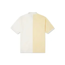 Pánské polo tričko Converse Splicing Colorblock Lapel s krátkým rukávem v krémově žluté barvě Pánské polo tričko Converse Splicing Colorblock Lapel s krátkým rukávem v krémově žluté barvě