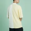 Pánské polo tričko Converse Splicing Colorblock Lapel s krátkým rukávem v krémově žluté barvě
