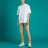 Pánské sportovní tričko Converse Skate s volným potiskem, kulatým výstřihem a krátkými rukávy, bílé