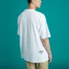 Pánské sportovní tričko Converse Skate s volným potiskem, kulatým výstřihem a krátkými rukávy, bílé