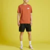 Pánské sportovní tričko s krátkým rukávem Converse s potiskem duhového loga, červené