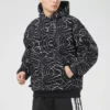 Pánský svetr Converse Athleisure Casual Sports Splash Ink Printing s kapucí a fleecovou podšívkou, celoplošný potisk
