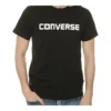 Pánské tričko Converse Pure Cotton Alphabet s krátkým rukávem, černé