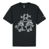 Pánské tričko Converse x Keith Haring s kresleným vzorem, kulatým výstřihem a krátkými rukávy, černé
