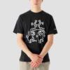 Pánské tričko Converse x Keith Haring s kresleným vzorem, kulatým výstřihem a krátkými rukávy, černé