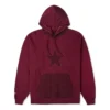 Pohodlná mikina s kapucí Asia Sizing „Burgundy“