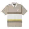 Polo tričko s barevným logem, asijské velikosti „Beige White“
