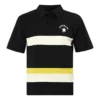 Polo tričko s barevným logem, asijské velikosti „Black White“