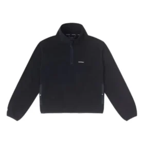 Polo tričko s polovičním zipem z polar fleece Counter Climate, asijské velikosti „Black“