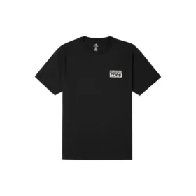Potisk s abecedním logem Retro ležérní tričko s krátkým rukávem Černé Potisk s abecedním logem Retro ležérní tričko s krátkým rukávem Černé