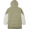 Péřová bundy asijské velikosti „Olive Green White“