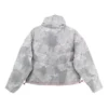 Péřová bundy asijské velikosti „White Grey“