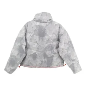Péřová bundy asijské velikosti „White Grey“