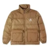 Péřová bundy Star Chevron s asijskými velikostmi „Brown“