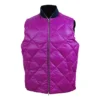 Péřová vesta Down Puffer Vest, asijské velikosti „Purple“