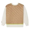 Prošívaná mikina s kulatým výstřihem Shapes, asijské velikosti „Beige“