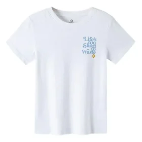Renew LifeAsijské velikosti „s Too Short To Waste Wake-Up Call Graphic Tee“ „White“ Renew LifeAsijské velikosti „s Too Short To Waste Wake-Up Call Graphic Tee“ „White“