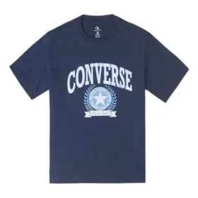 Retro tričko s potiskem ve stylu college, asijské velikosti „Blue“ Retro tričko s potiskem ve stylu college, asijské velikosti „Blue“