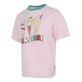 Růžové sportovní tričko s krátkým rukávem a potiskem zmrzliny Růžové sportovní tričko s krátkým rukávem a potiskem zmrzliny
