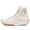 Run Star Hike Platform High „Embroidered Floral – Egret“