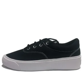 SkidGrip Stylové retro nízké ležérní plátěné boty Černá Bílá