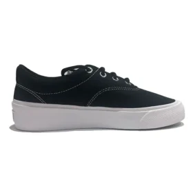 SkidGrip Stylové retro nízké ležérní plátěné boty Černá Bílá
