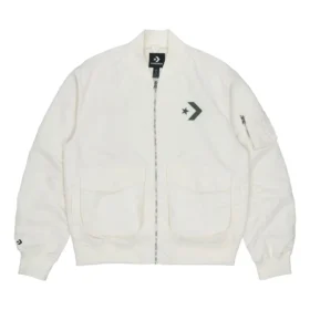 SS22 Logo Volná sportovní retro letecká bundy pro páry Bílá SS22 Logo Volná sportovní retro letecká bundy pro páry Bílá