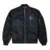 SS22 Logo volná sportovní retro letecká bundy unisex černá