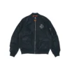 SS22 Logo volná sportovní retro letecká bundy unisex černá