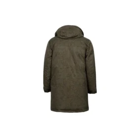 Středně dlouhá potištěná péřová bundy Sideline, asijské velikosti „Olive Green“ Středně dlouhá potištěná péřová bundy Sideline, asijské velikosti „Olive Green“