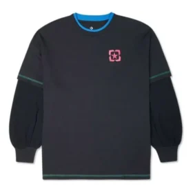 Svetr s potiskem loga, asijské velikosti „Black Blue“ Svetr s potiskem loga, asijské velikosti „Black Blue“