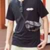 Taška přes rameno s potiskem „Black Grey“