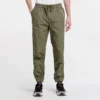 Tkané joggerky, asijské velikosti, „Military Green“