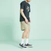 Tkané šortky, asijské velikosti „Khaki“