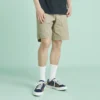 Tkané šortky, asijské velikosti „Khaki“