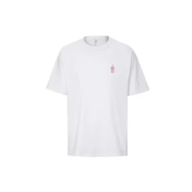 Tričko s krátkým rukávem a nášivkou, unisex, bílé Tričko s krátkým rukávem a nášivkou, unisex, bílé