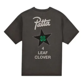 Tričko s krátkým rukávem Converse x Patta Four-Leaf Clover, asijské velikosti „černé“ Tričko s krátkým rukávem Converse x Patta Four-Leaf Clover, asijské velikosti „černé“