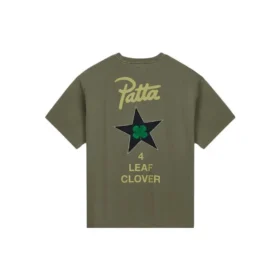 Tričko s krátkým rukávem Converse x Patta Four-Leaf Clover, asijské velikosti „Olive Green“ Tričko s krátkým rukávem Converse x Patta Four-Leaf Clover, asijské velikosti „Olive Green“