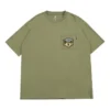 Tričko s logem na kapse, asijské velikosti „Army Green“