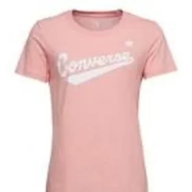 Tričko s logem uprostřed přední strany, asijské velikosti „Pink White“ Tričko s logem uprostřed přední strany, asijské velikosti „Pink White“