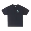 Tričko s potiskem houby, asijské velikosti „Black Teal“