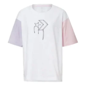 Tričko s potiskem loga, asijské velikosti „White Pink“ Tričko s potiskem loga, asijské velikosti „White Pink“